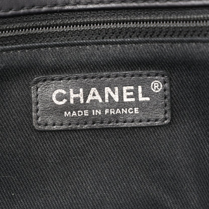 Chanel Calfskin Quilted Double Stitch Hamptons Clutch with Chain Black 5 of 11