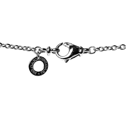 Bulgari 18K White Gold Diamond Signature Bar Pendant Necklace 5 of 7