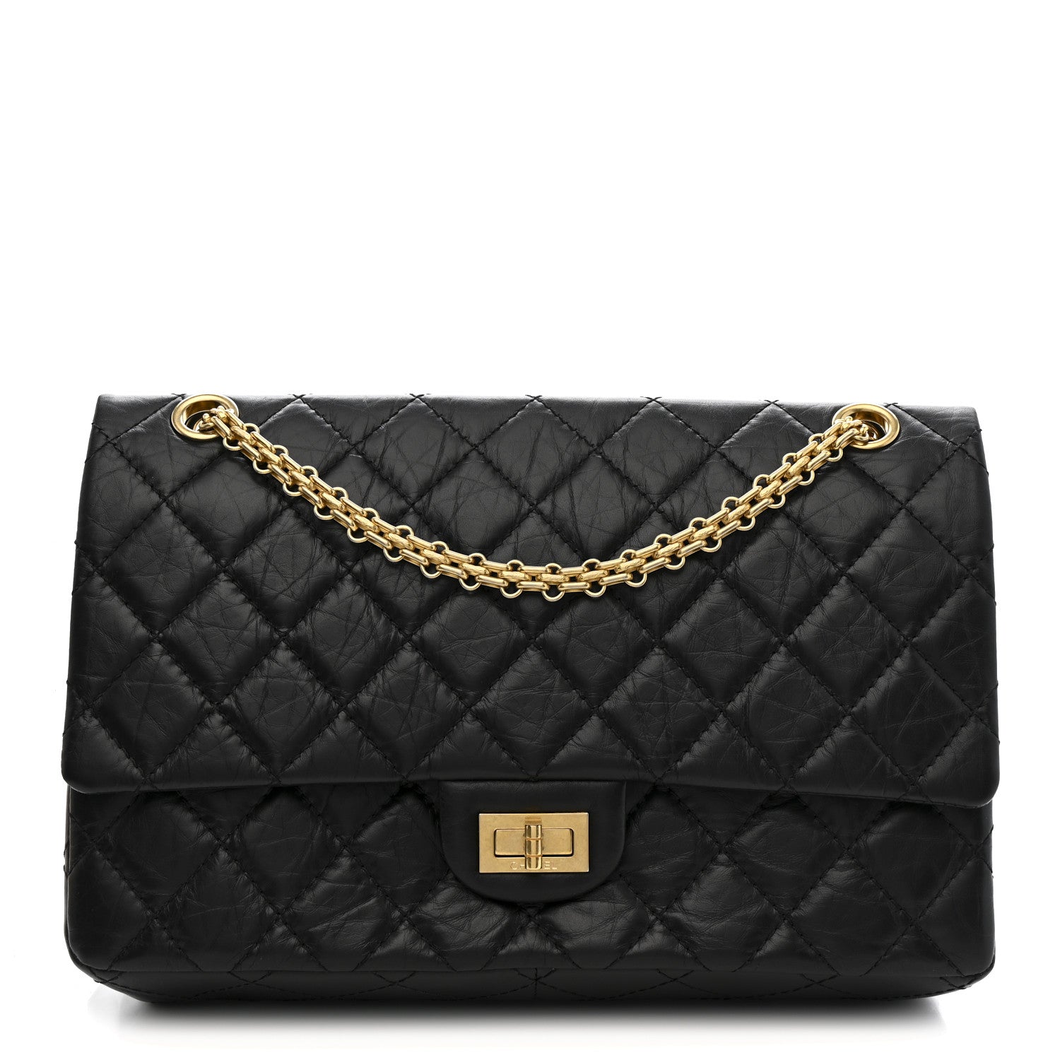 Chanel Aged Calfskin Quilted 2.55 Reissue 226 Flap Black 1 of 11