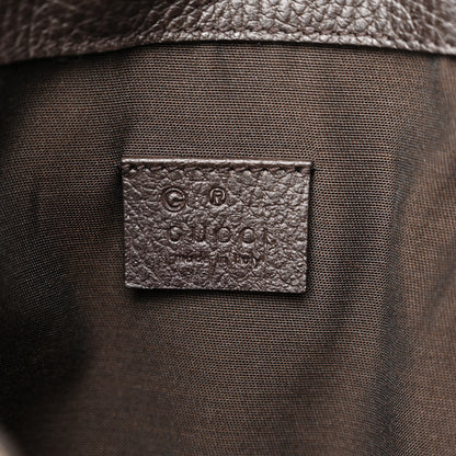 Gucci Monogram Dollar Calfskin O Drawstring Backpack Beige Ebony Testa di Moro Dark Chocolate 6 of 11