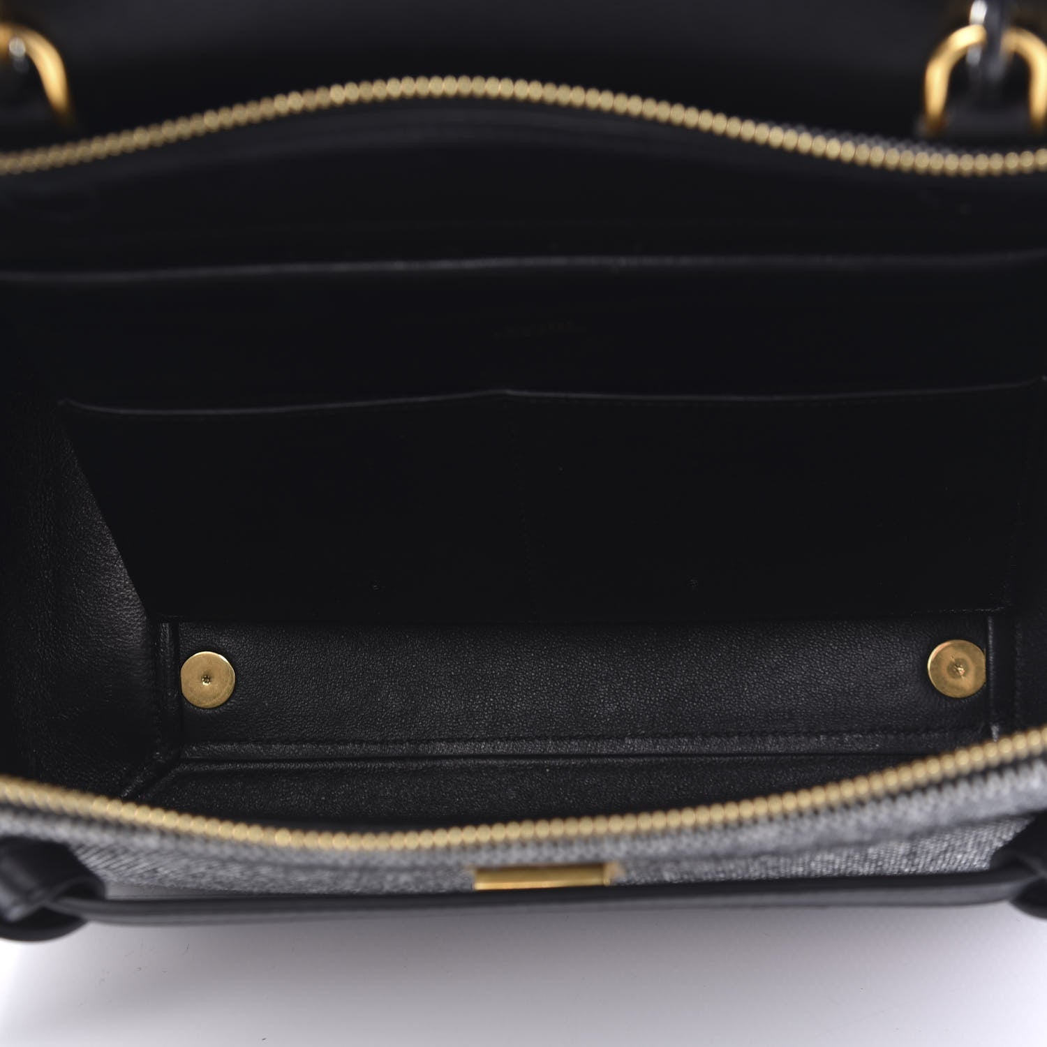 Celine Cotton Canvas Calfskin Mini Belt Bag Black 5 of 9