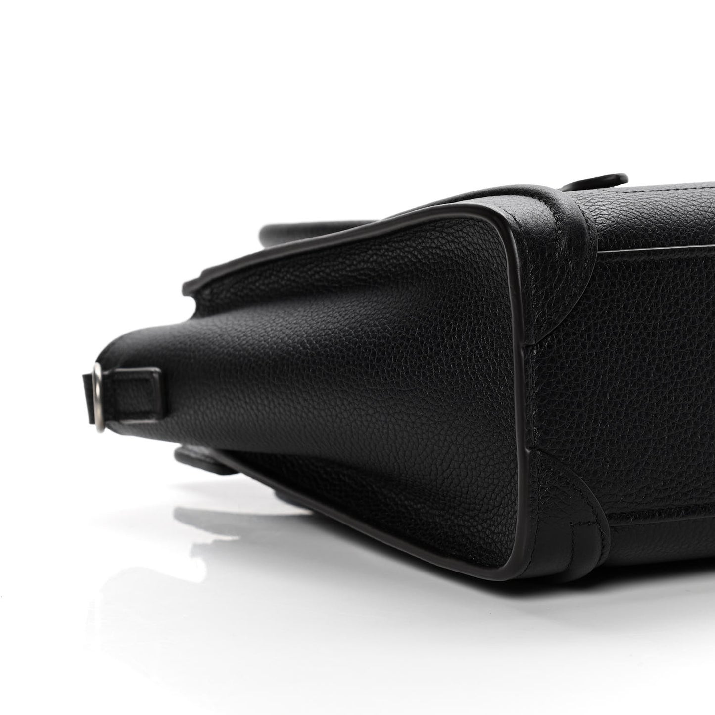 Drummed Calfskin Nano Luggage Black