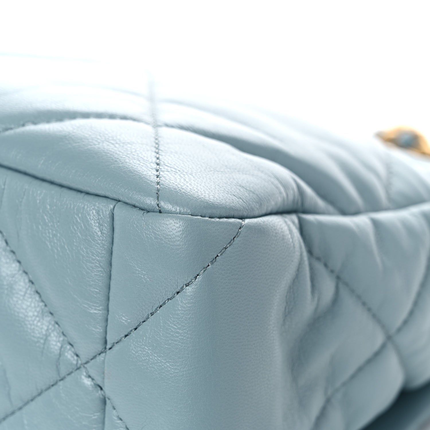 Chanel Lambskin Quilted Large Chanel 19 Flap Light Blue 11 of 11