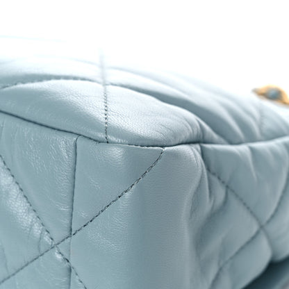 Chanel Lambskin Quilted Large Chanel 19 Flap Light Blue 11 of 11