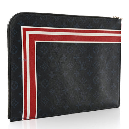 Louis Vuitton Monogram Cobalt Striped Pochette Jour GM 3 of 13