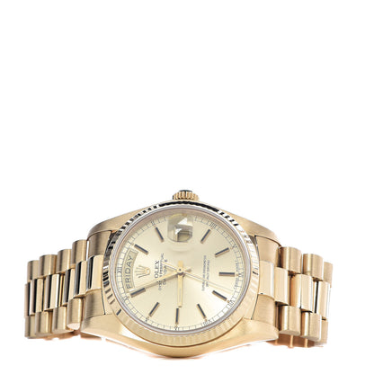 Rolex 18K Yellow Gold 36mm Oyster Perpetual Day-Date President Watch Champagne 18038 3 of 9