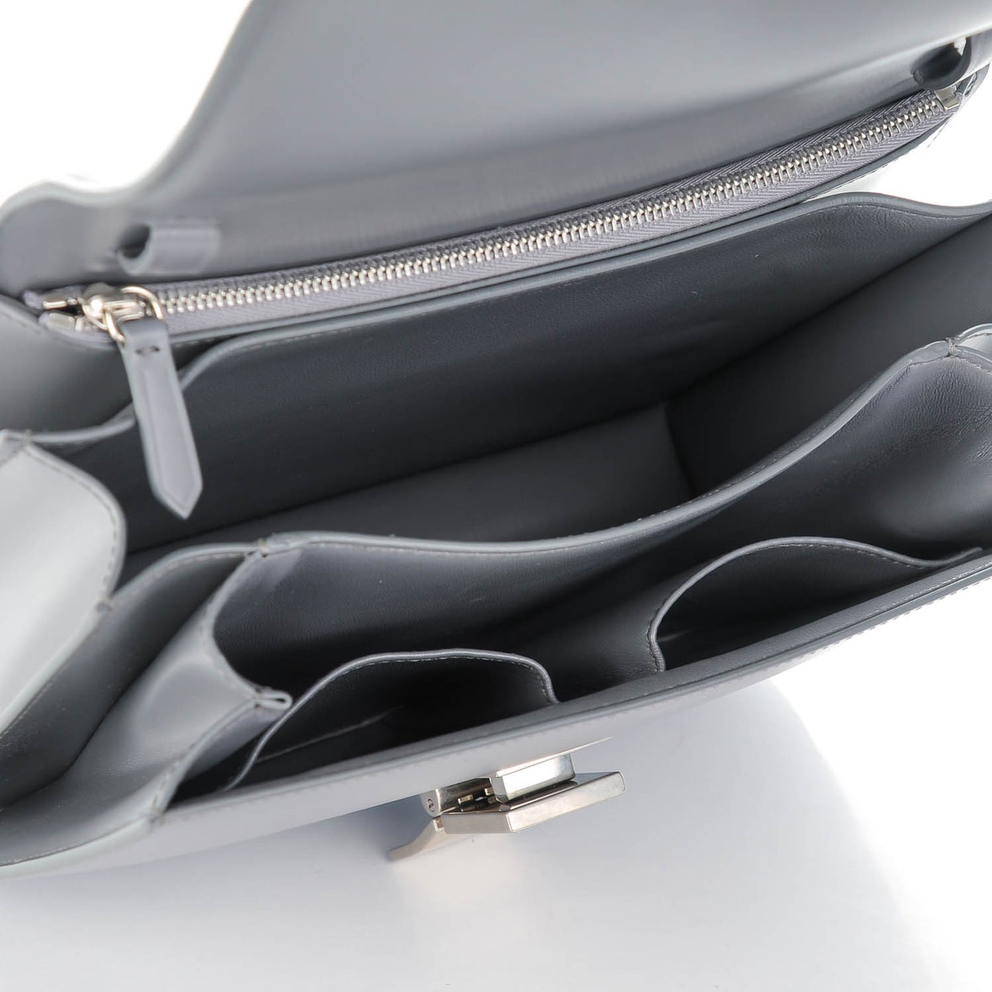 Smooth Calfskin Medium Classic Box Flap Bag Storm