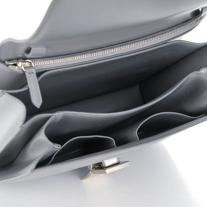 Celine Smooth Calfskin Medium Classic Box Flap Bag Storm 5 of 8