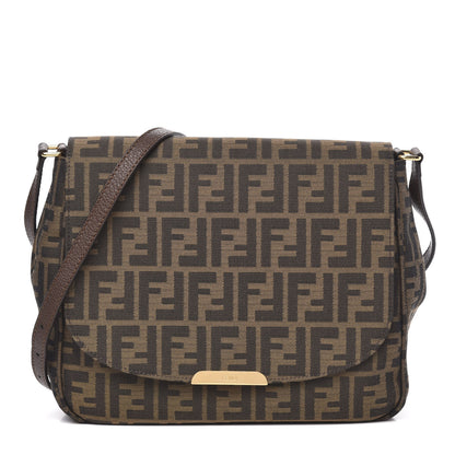 Fendi Zucca Vitello Artic Messenger Bag Tobacco Castagna 1 of 9