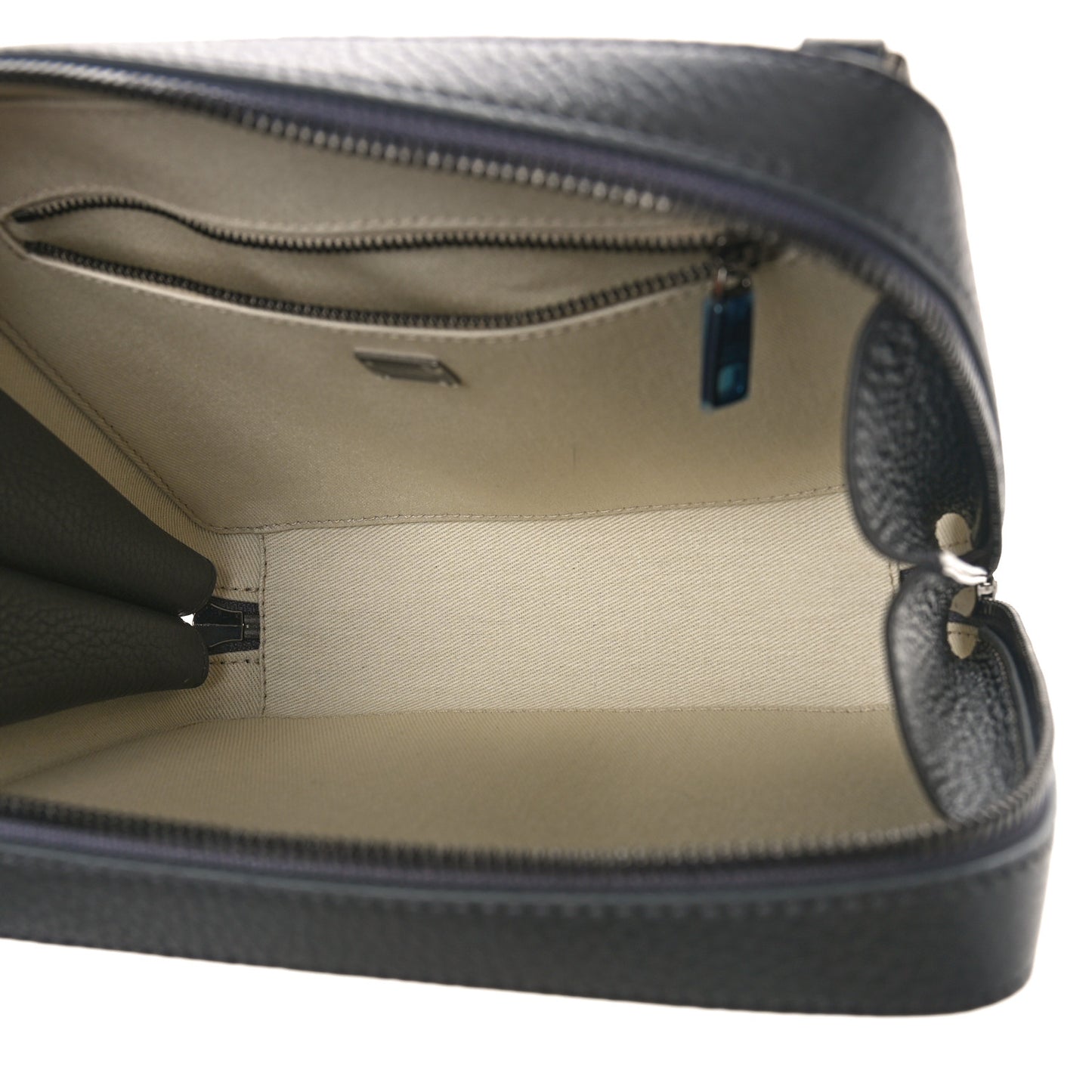 Deerskin Medium DG Logo Camera Crossbody Bag Grey