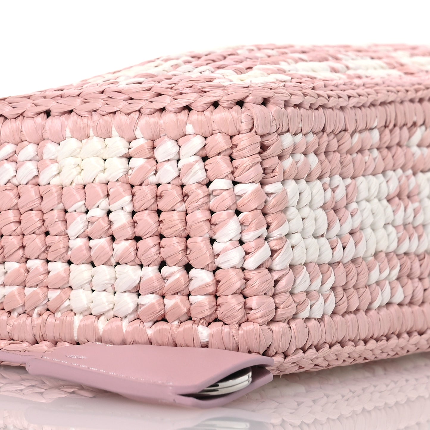 Yarn Raffia Effect Crochet Mini Re-Edition Shoulder Bag Alabastro