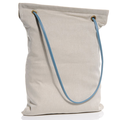 Hermes Cotton Aline Large Shoulder Bag Bleu 3 of 7