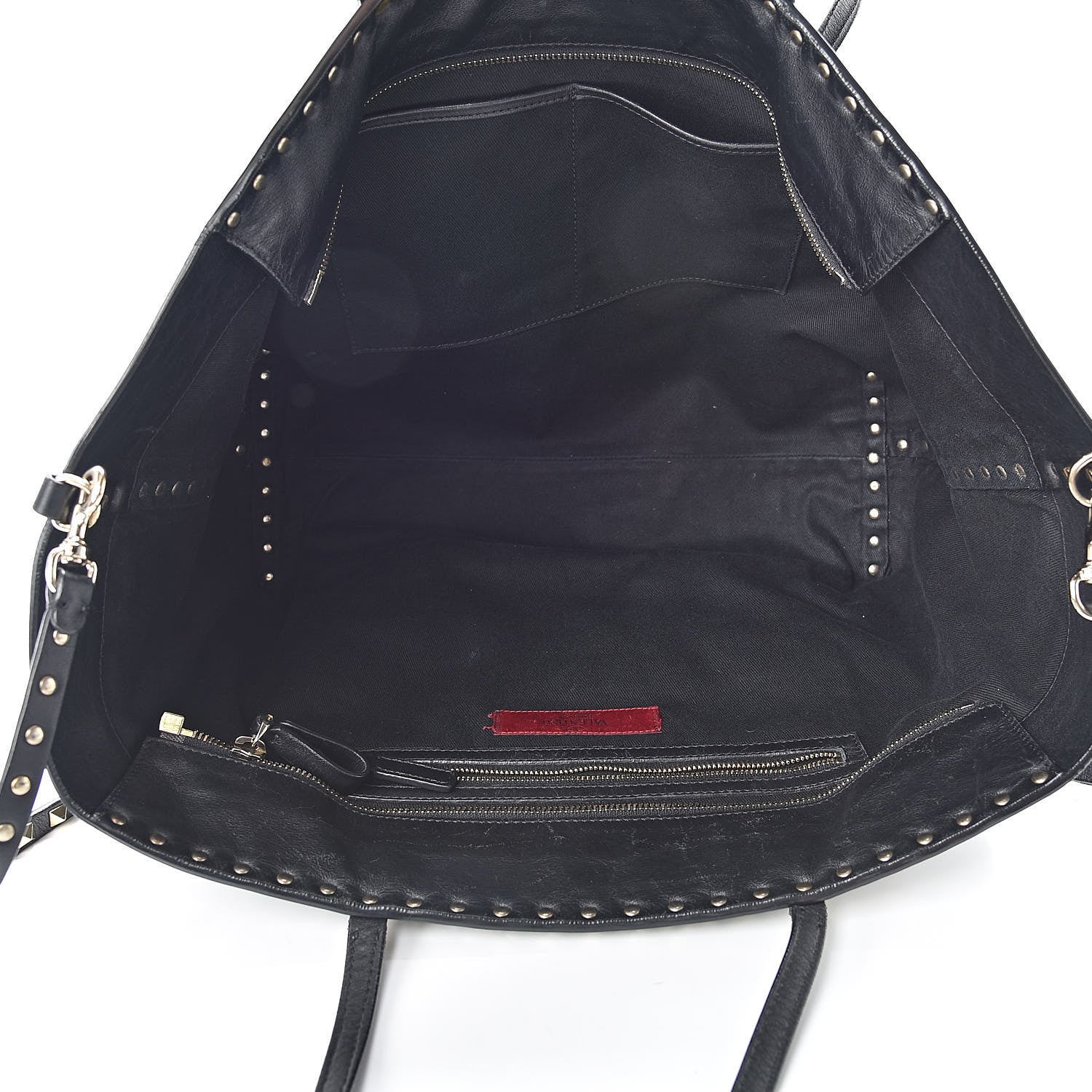 Valentino Garavani Vitello Rockstud Crossbody Tote Black 6 of 15
