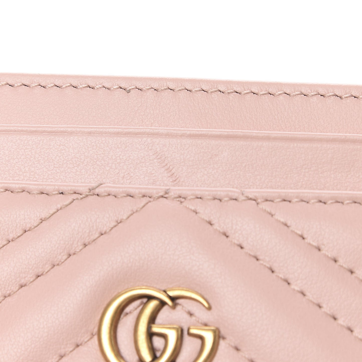 Calfskin Matelasse GG Marmont Card Holder Perfect Pink