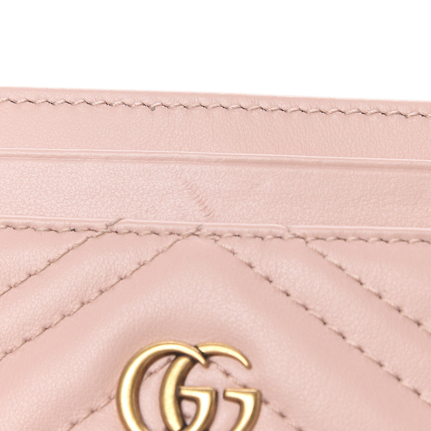 Gucci Calfskin Matelasse GG Marmont Card Holder Perfect Pink 7 of 8