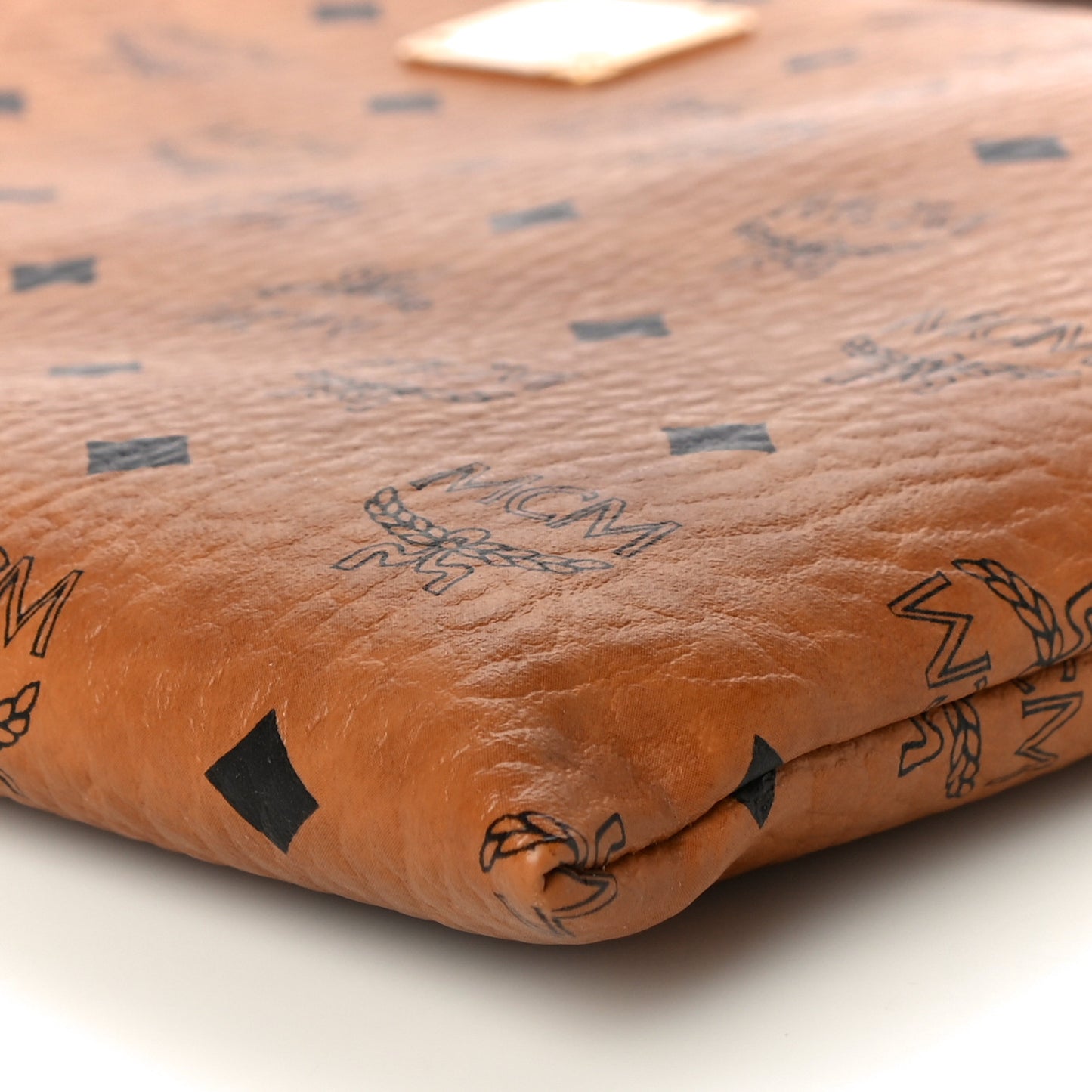 Visetos Large Zip Pouch Cognac