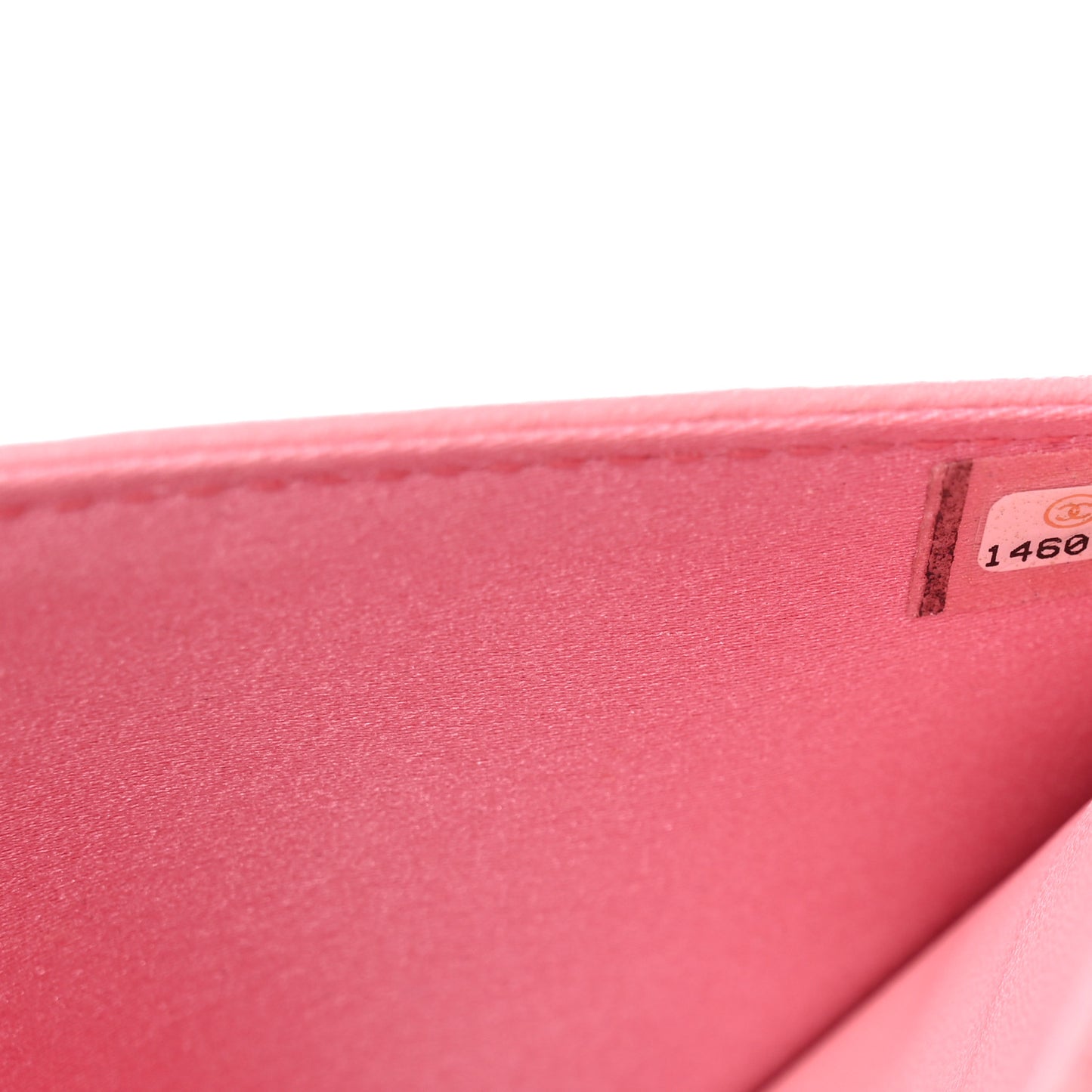 Lambskin Camellia Embossed Wallet on Chain WOC Pink