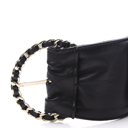 Chanel Lambskin Stitched Chain Belt 80 34 Black 5 of 7