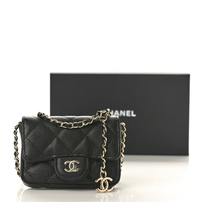 Chanel Caviar Quilted Mini Chain Belt Bag Black 11 of 11