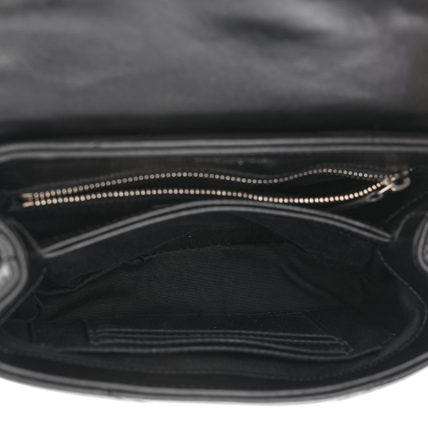 Saint Laurent Calfskin Y Quilted Monogram Toy Loulou Crossbody Bag Black 8 of 11