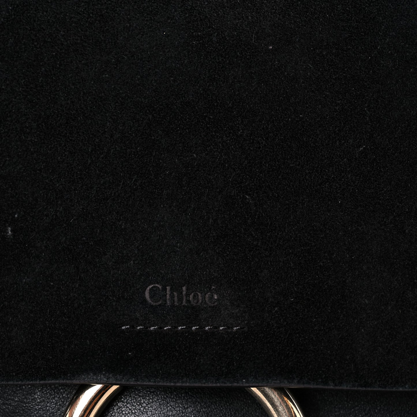 Suede Calfskin Small Faye Backpack Black