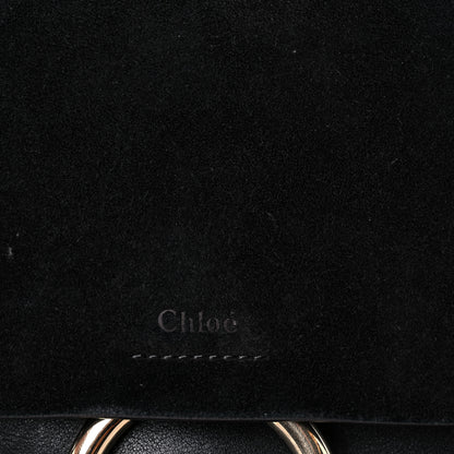 Chloe Suede Calfskin Small Faye Backpack Black 15 of 16