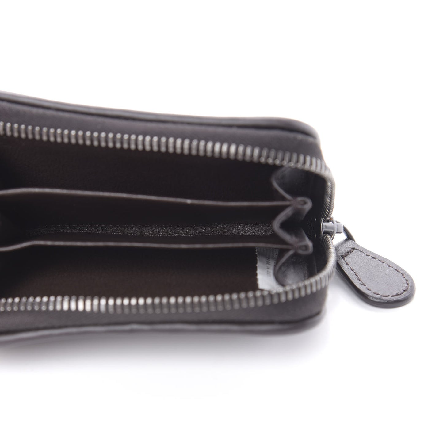 Nappa Intrecciato Zip Around Coin Purse Ebano