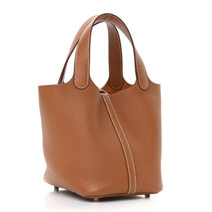 Hermes Taurillon Clemence Picotin Lock 18 PM Gold 3 of 10