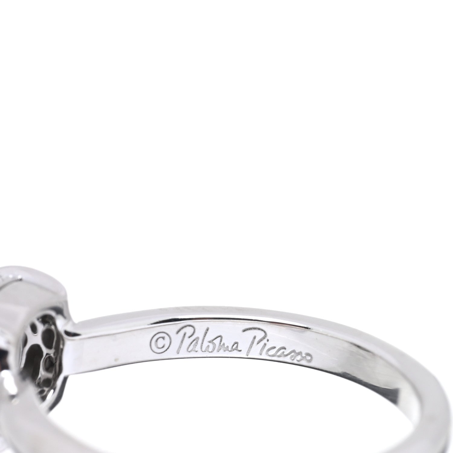 Tiffany 18K White Gold Diamond 7mm Paloma Picasso Sugar Stacks Ring 52 6 4 of 5