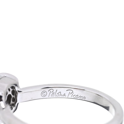Tiffany 18K White Gold Diamond 7mm Paloma Picasso Sugar Stacks Ring 52 6 4 of 5