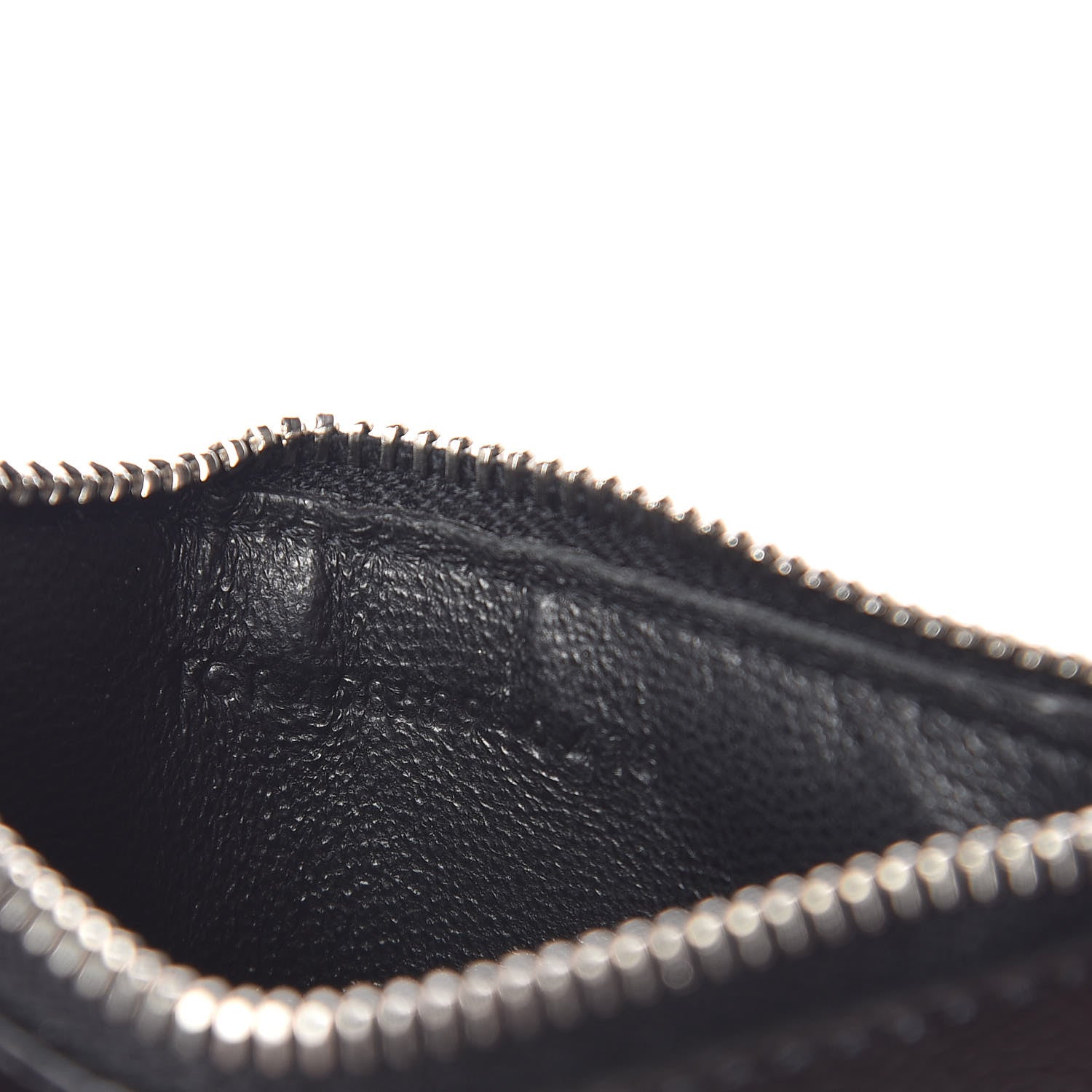 Saint Laurent Grained Calfskin 5 Fragments Zip Pouch Card Holder Black 7 of 7