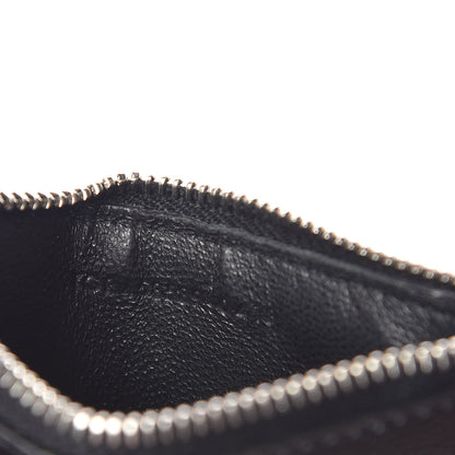 Saint Laurent Grained Calfskin 5 Fragments Zip Pouch Card Holder Black 7 of 7