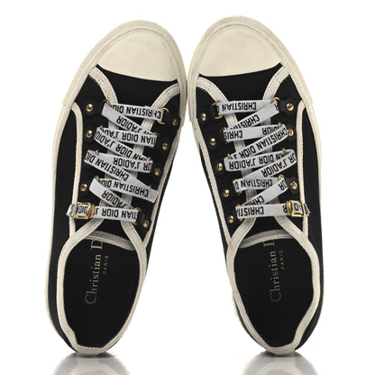 Christian Dior Canvas Walk'N'Dior Low Top Sneakers 37.5 Black 2 of 9