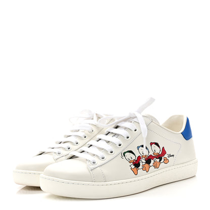 Gucci X DISNEY Calfskin Miro Soft Donald Duck Womens Ace Sneakers 37 White Bright Splash 4 of 10