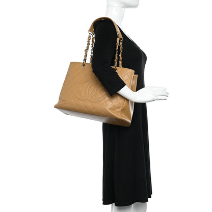 Chanel Caviar Quilted Grand Shopping Tote GST Beige 2 of 11