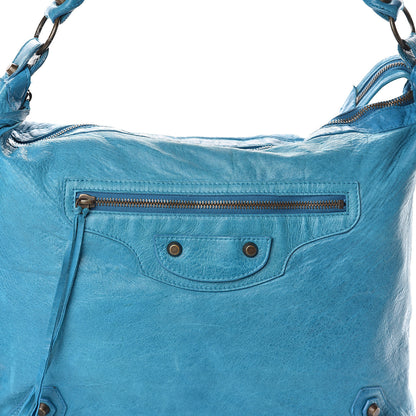 Balenciaga Agneau Classic Hardware Day Hobo Aquamarine 6 of 8