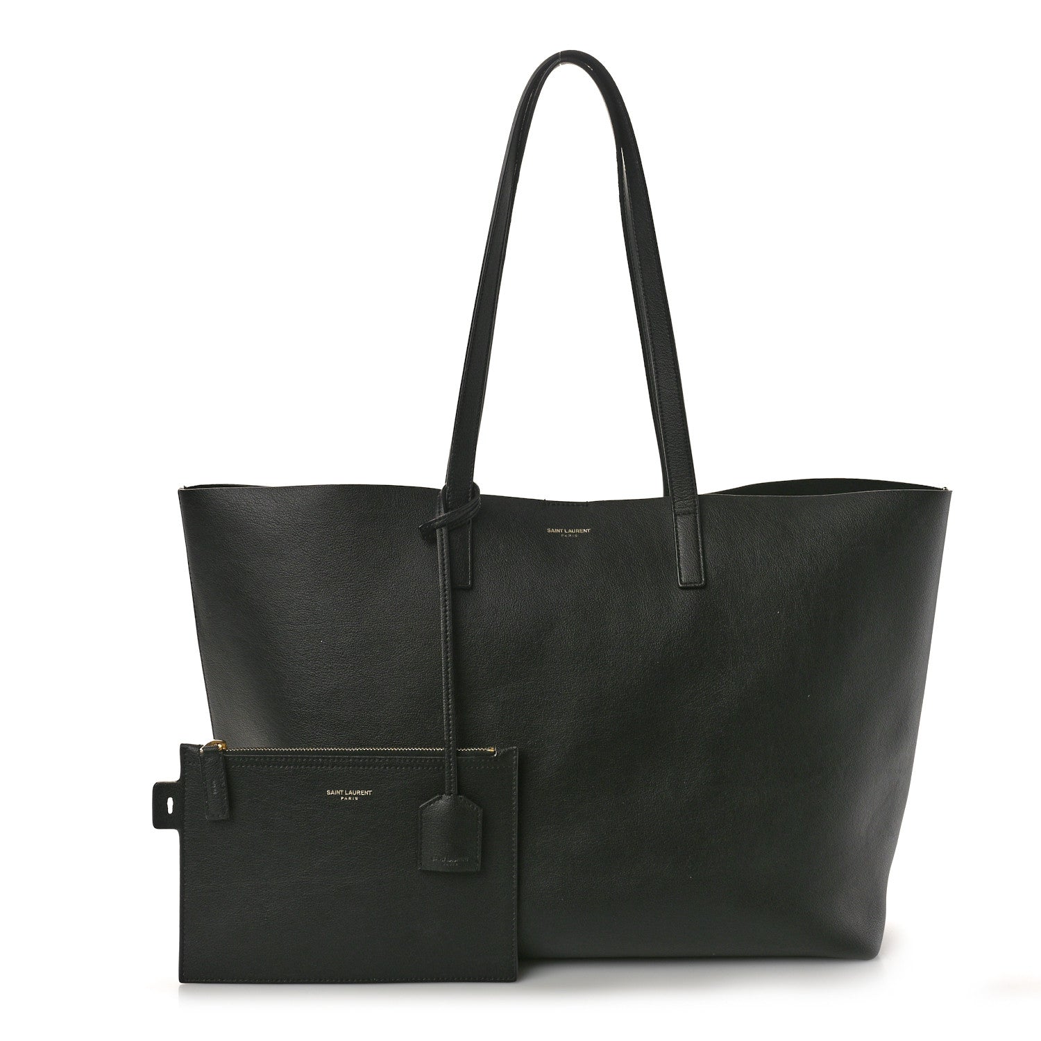 Saint Laurent Calfskin Large Shopping Tote Black 2 of 11