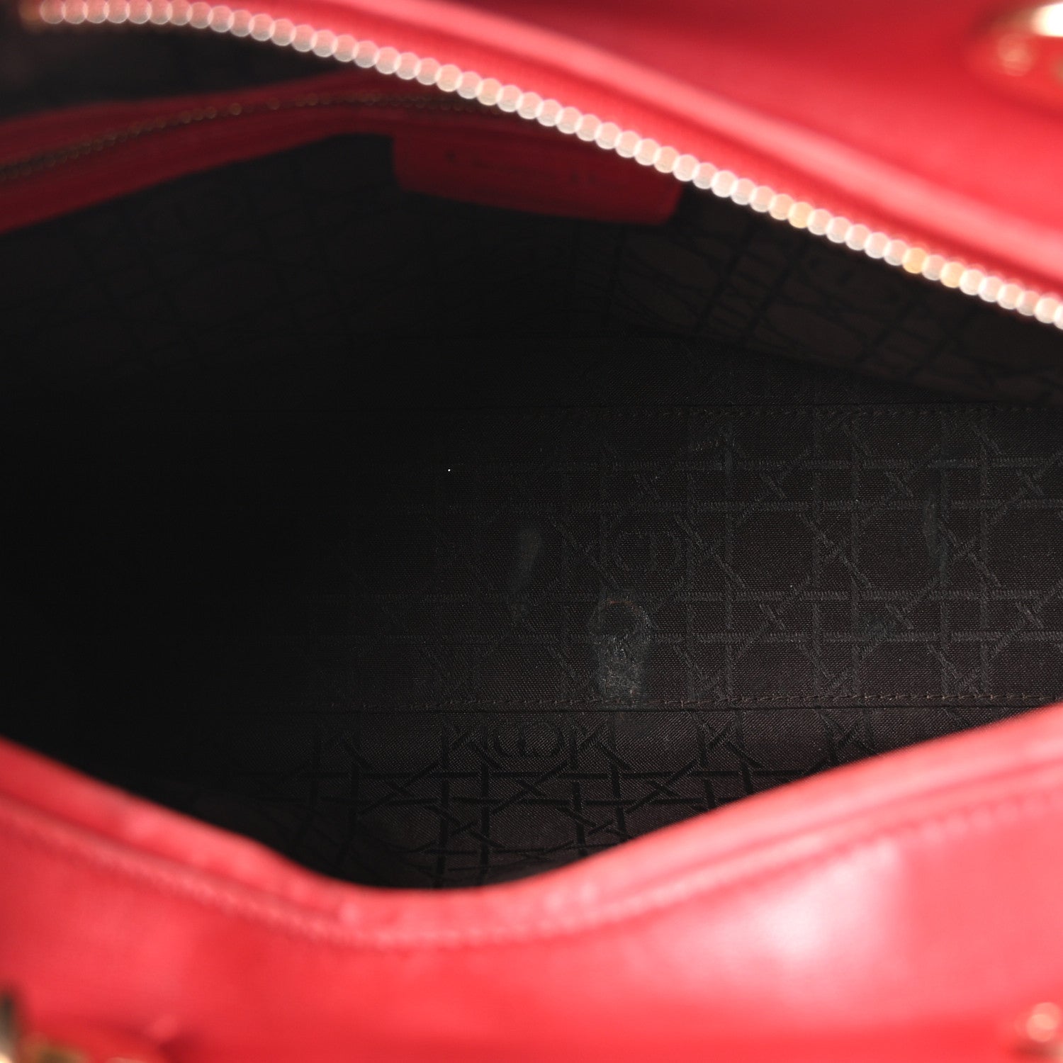 Christian Dior Lambskin Cannage Large Lady Dior Red 5 of 10