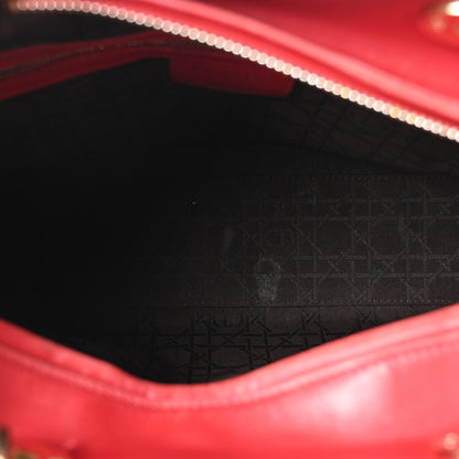 Christian Dior Lambskin Cannage Large Lady Dior Red 5 of 10