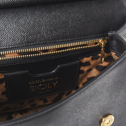 Dolce & Gabbana Dauphine Medium Miss Sicily Satchel Black 7 of 11