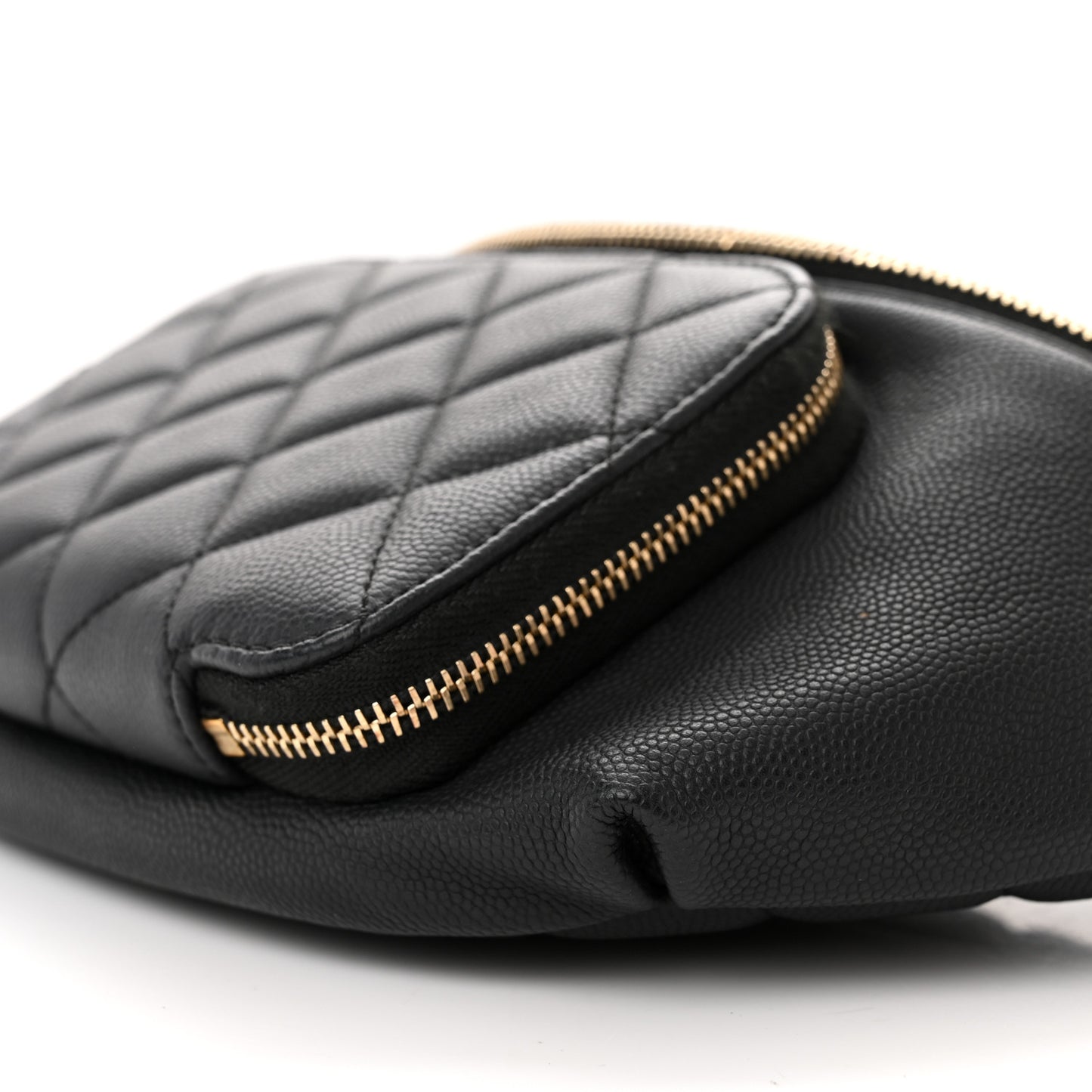 Caviar Quilted Business Affinity Waist Belt Bag Black