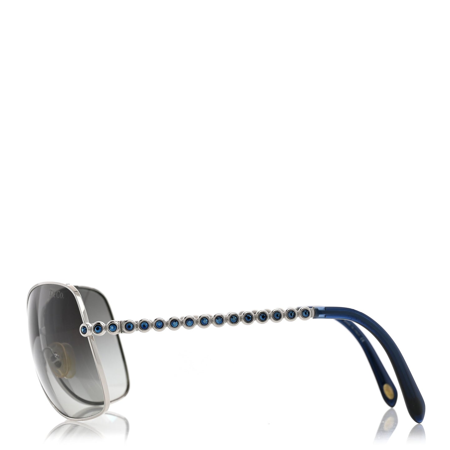 Metal Crystal TF3006-B Sunglasses Silver Blue