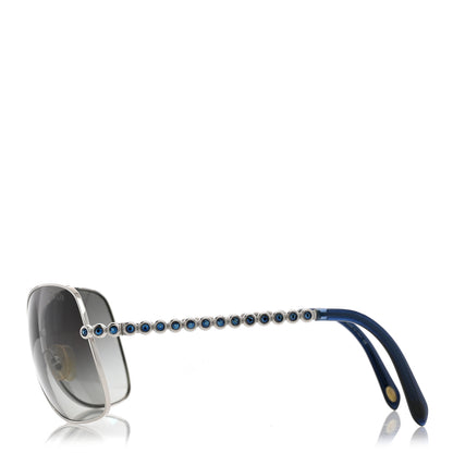 Tiffany Metal Crystal TF3006-B Sunglasses Silver Blue 3 of 8