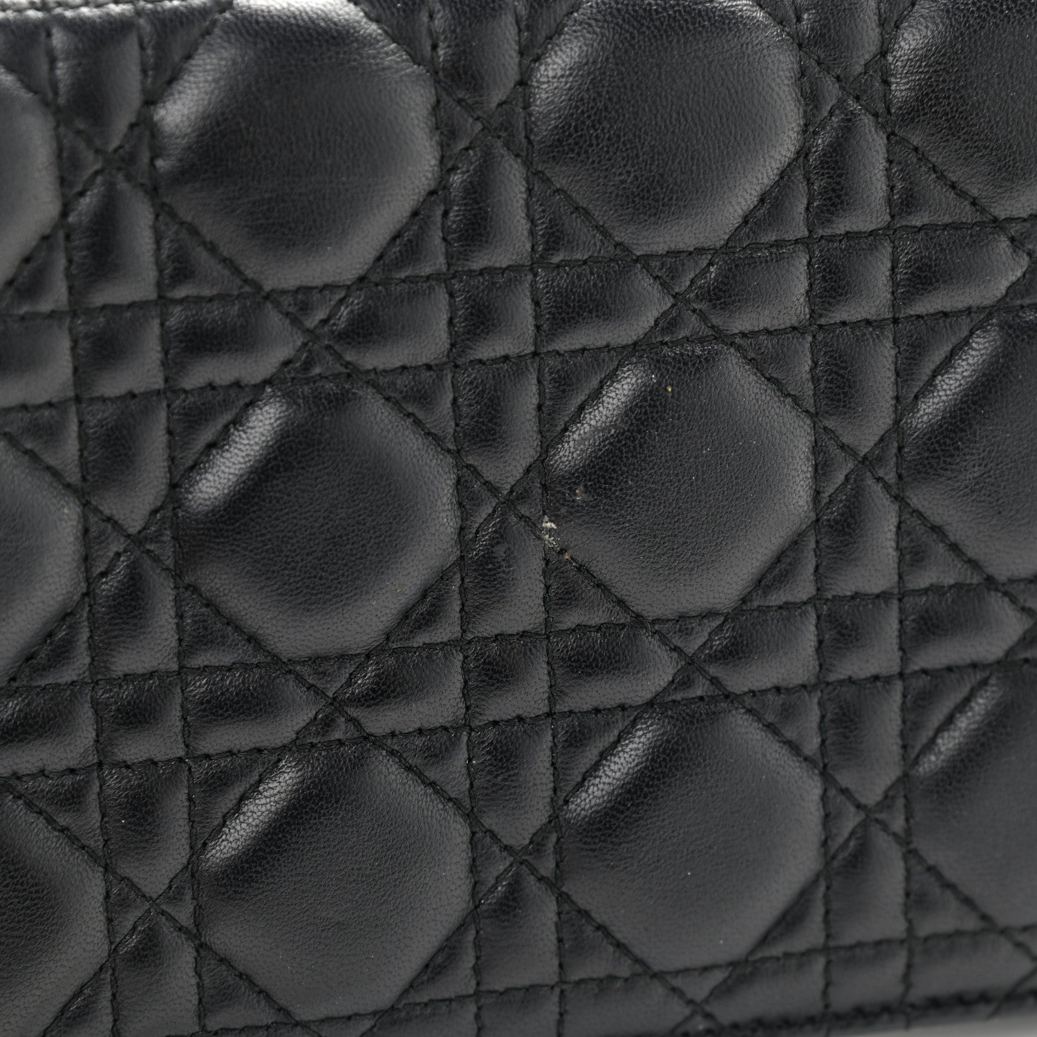 Christian Dior Lambskin Cannage Lady Dior Convertible Clutch Black 18 of 21