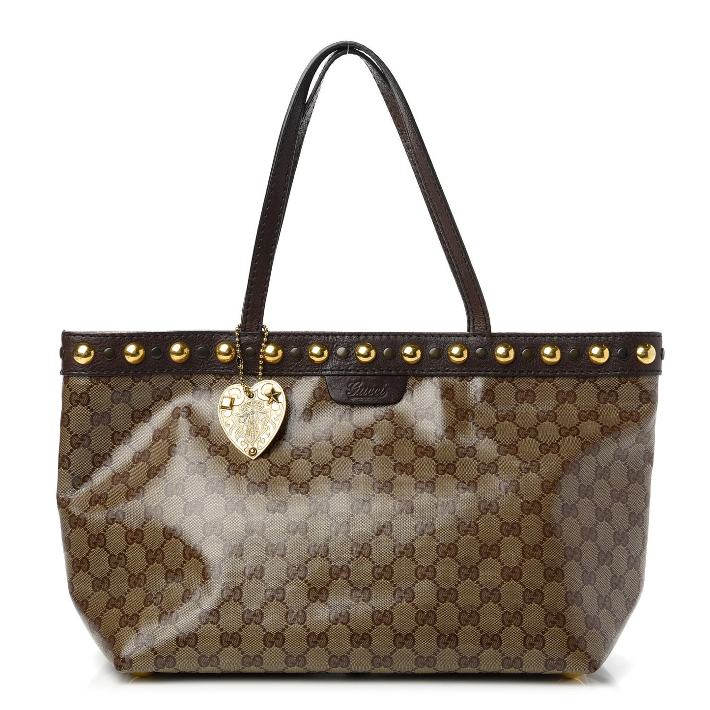 Crystal Monogram Medium Babouska Tote Dark Brown