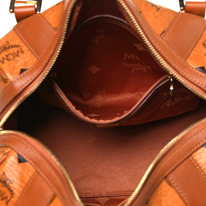 MCM Visetos Mini Boston Bag Cognac 8 of 16