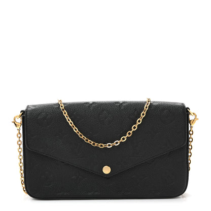 Louis Vuitton Empreinte Pochette Felicie Chain Wallet Black 1 of 11