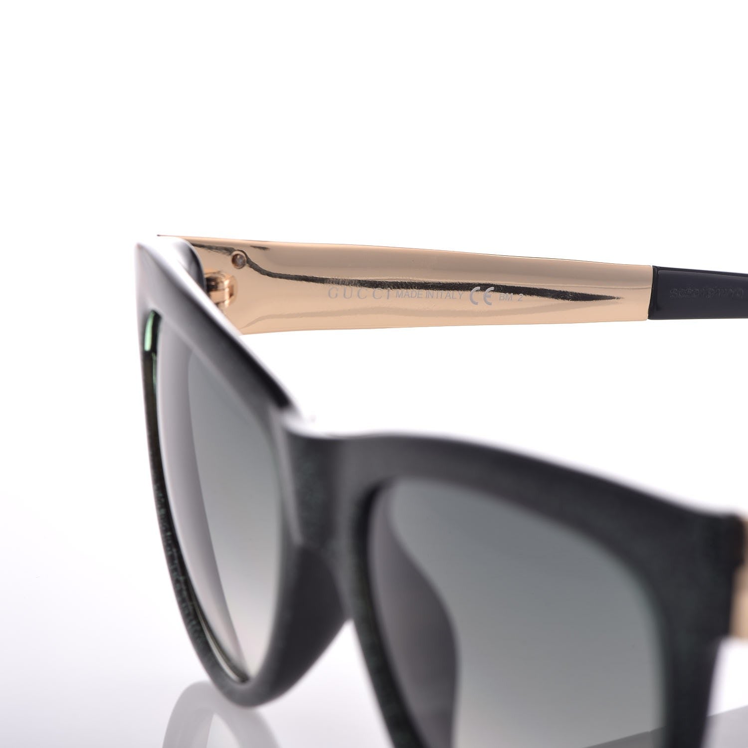 Gucci Glitter Cat Eye Sunglasses 3739/N/S Green 5 of 8