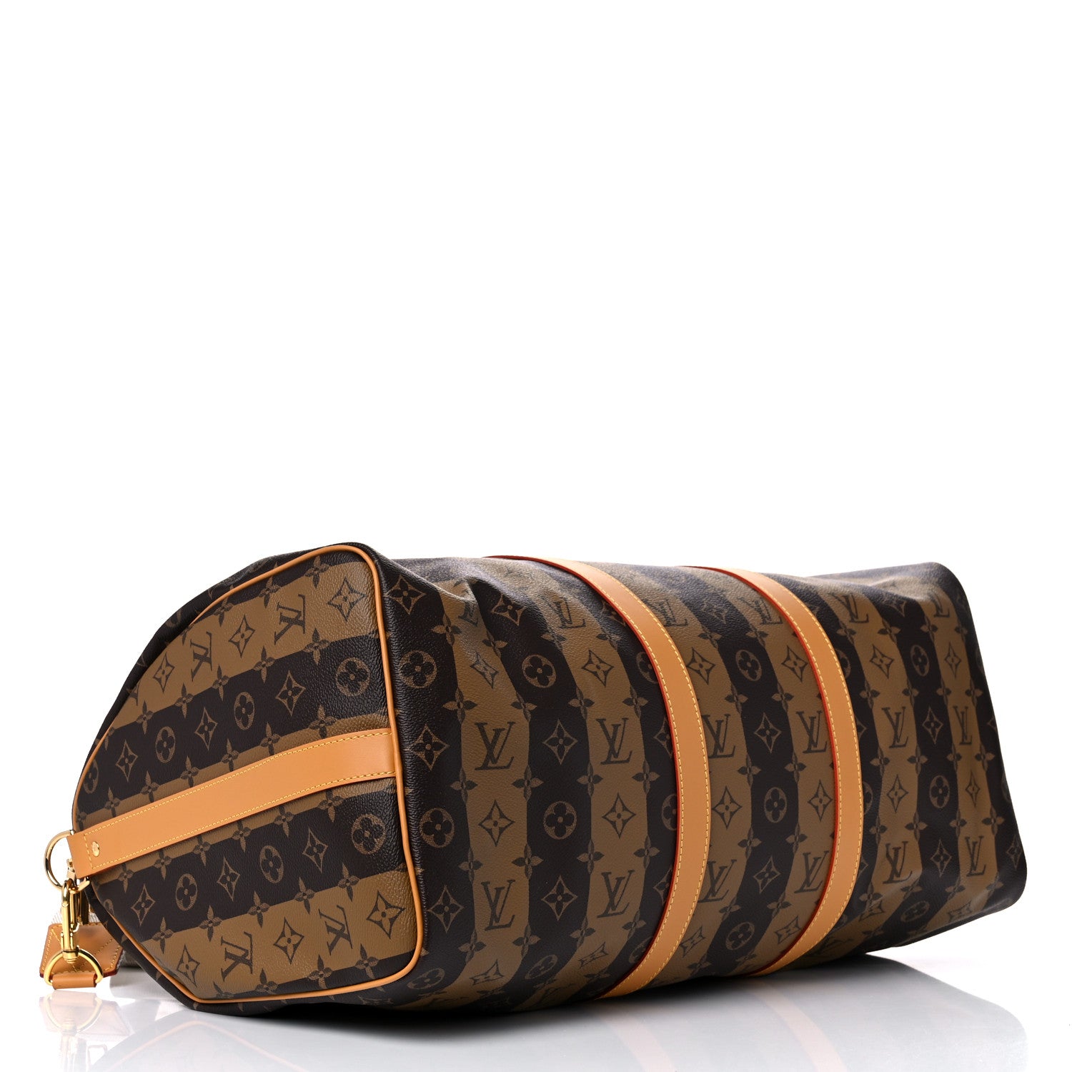 Louis Vuitton X NIGO Reverse Monogram Stripe Keepall Bandouliere 50 Brown 3 of 8