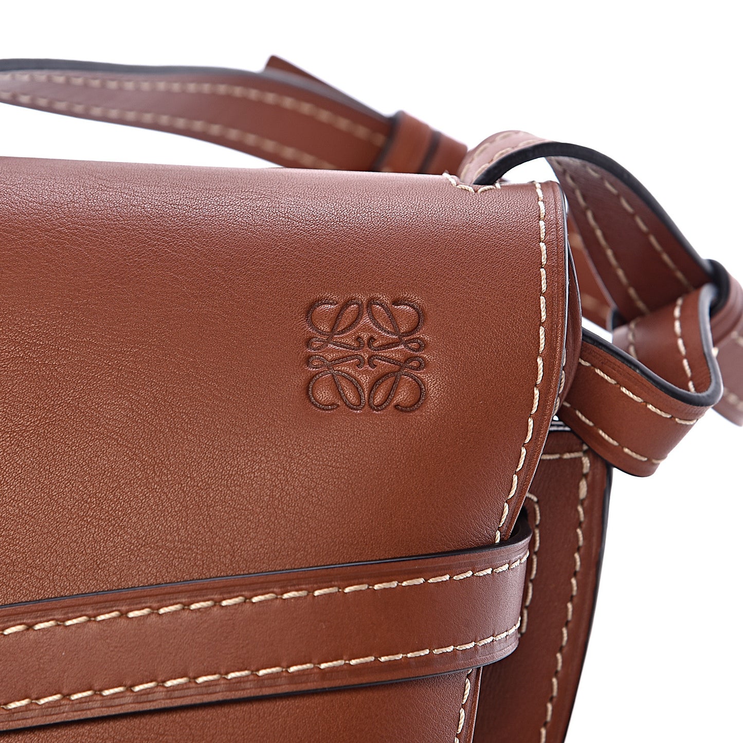 Calfskin Small Gate Crossbody Bag Rust